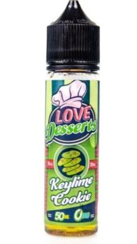 Key Lime, Cookie, Love Desserts, Short Fill, 50ml, e-liquid, 0mg, cuttery, cookie, citrus, sweet, fruity, max vg, 70vg, vape uk, liquid uk, cheap ejuice,