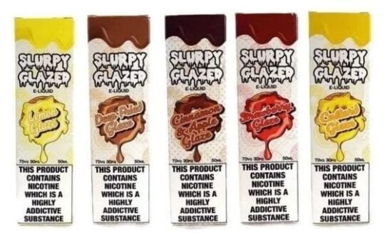 Slurpy Glazed, 50ml, E-Liquid, 50ml, 70vg, max vg, strawberry, short fill, cinnamon, apple,custard, deep fried, lemon, sweet, fruity, cake, sponge, max vg, 0mg, greyhaze, coupon code,