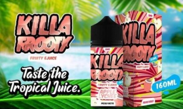 Killa Frooty, Apple Lychee, 160ml, Shortfill, e-liquid, vg, Max VG, large fill, short fill, 0mg, sweet, fruity, custard, tart, easter deals, 2020 deals, vape deals, vape uk, cheap liquid, cheapest vape, apple, pudding deals,