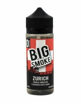 Zurich, Big Smoke, 100ml, E-Liquid, Shortfill, 0mg, chocolate, sweet, cake, pudding, dessert, vape deals, chocolate vape deals, 2020 deals, easter deals, st patrick vape dales, VG, max vg, low pg, cheap liquid