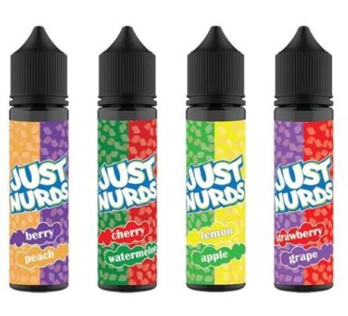 Just Nurds, 0mg, 50ml, Shortfill, max vg, 70vg, sweet, fruity, grape, strawberry, short fill,