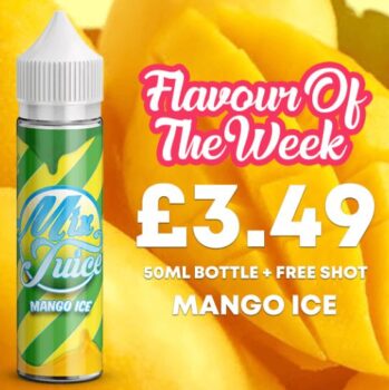 Mix Juice, Mango Ice, Short Fill, E-Liquid,  50ml, 0mg, sweet, mango, ice, shortfill, 80vg, max vg, fruit, cheap shortfill, vape uk, vape sales, cheap liquid,