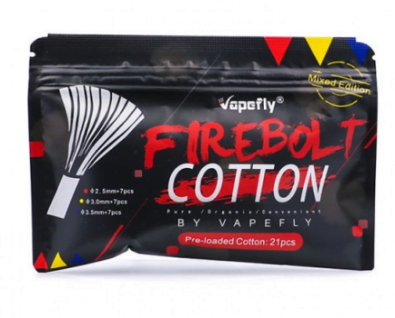 Vapefly, Firebolt, Cotton, Mixed, Edition, wick, wicking, RDA cotton, RDA wicking, RDA, DIY, DIY Coils, Everzon