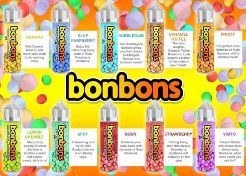 BonBons, 50ml, Liquid, Shortfill, 0mg, max vg, max flavour liquid, all day vape liquid, vape uk, summer 2020 vape,