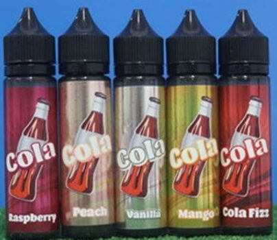 Budget Cola, E-Liquid, 50ml, Shortfill, cherry cola, cola fizz, mango cola, peach cola, raspberry cola, vanilla cola, 0mg, sweet, e-liquid sales,