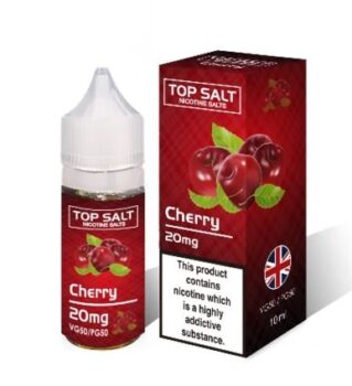 Cherry, Top salt, e-liquid, 10ml, 20mg, 50vg, 50pg, fruity, cherries, salt e-liquid, salt liquid deals UK, UK salts cheap,