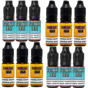 french dude, pancake man, toast, blueberries, whipped cream, maple syrup, vape french toast cheap uk, 10ml tpd, cheapest tpd liquid, 70vg, 30ml, e-liquid, pancake man, pancake man cheap, strawberries, maple syrup, 3mg,