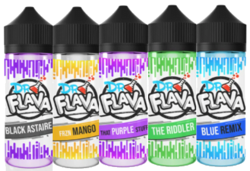 Dr Flava, E-liquid, 100ml, shortfill, black Astaire, the Riddler, that purple stuff, frzn mango, blue remix, fruity, exotic, weekend vape deals UK, September 2020 Cheap Vape deals,