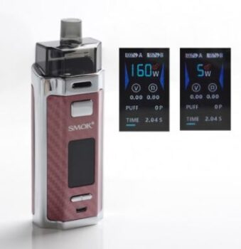 SMOK RPM160, 160W, Mod Pod System Kit, SMOK, smok pod kit, New IQ-160 Chipset, iq-160, Red Carbon Fiber, 0.15ohm, 5~160W,