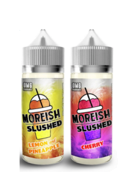 Moreish, SLUSHED, 100ml, Shortfill, blue raspberry, lemon and Pineapple, Manago and apple, Strawberry, September 2020 UK vape Deals, Fruity, Tasty Eliquid,