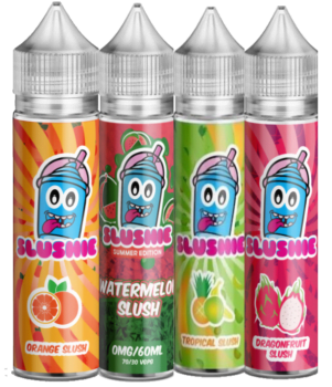 Slushi, E-Liquid, 50ml, Shortfill, orange, kiwi, watermelon, tropical, drangonfruit, fruity eliquid, Vape deals UK, Weekly vape deals