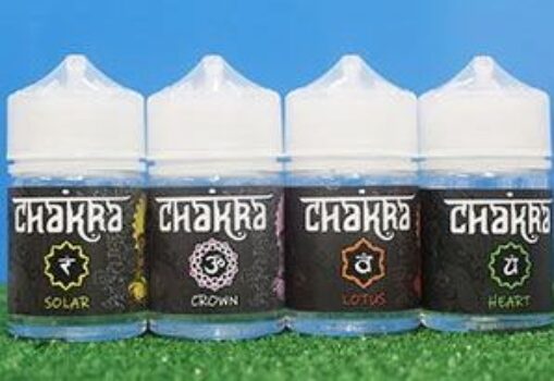 Chakra, E-Liquid, 50ml, Shortfill, lotus, solar, crown, heart, caramel, vanilla custard, sweet kiwi, peach, pineapple & coconut, toffee cake, cheap UK E-Liquid deals, UK vape deals,