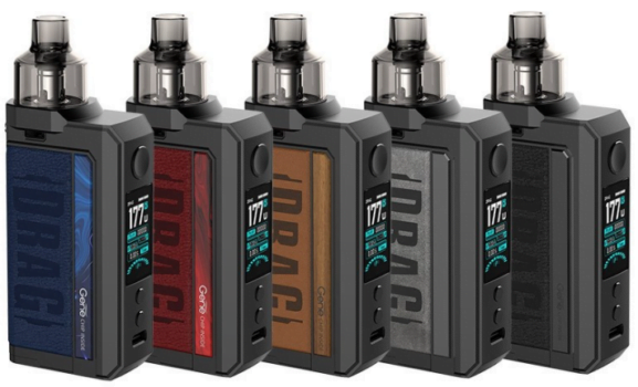 VOOPOO, Drag, Max Kit, GENE chip, classic, marsala, galaxy blue, vintage grey, retro, leather, zinc alloy, 177w, dual battery, Safety protection, Weekly Vape deals, Cheap E-cig deals, Cheap mod deals,