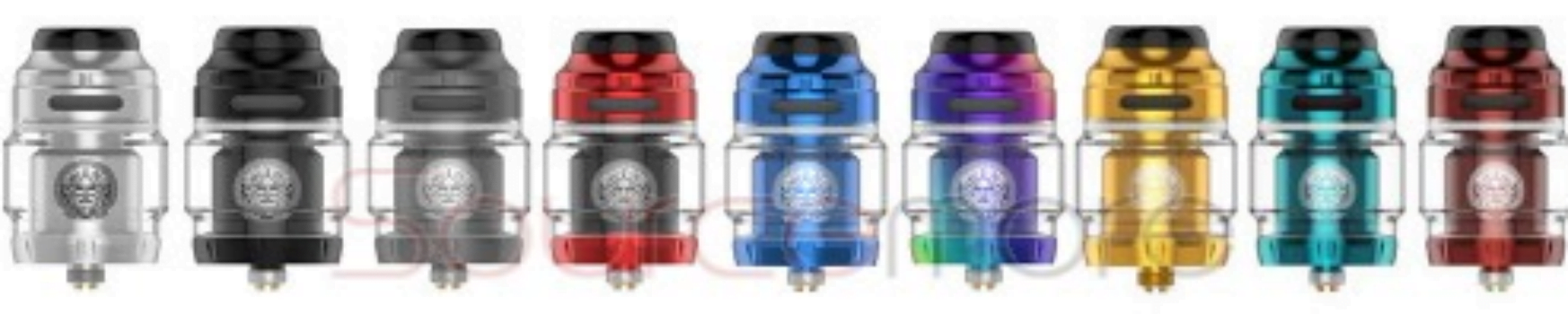 GeekVape, Zeus X, RTA, black, blue, gold, Gunmetal, Rainbow, Red, Red black, Sapphire blue, SS, 510, 4.5ml, Postless deck, single coil, dual coil, Top airflow, November 2020 Vaping deals,