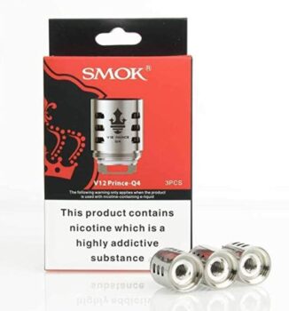 SMOK TFV12, V12 Prince, Q4, 0.4ohm, Replacement Coil, SMOK MAG, Devilkin Stick, Prince X-PRIV, G-Priv 2, Luxe Edition, T-Priv 3, Majesty TFV12, Prince Tank, Atomizer, Kit, Pack of 3,