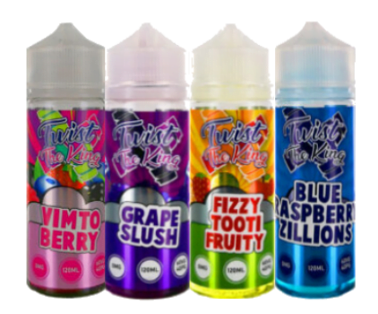 Twist the King, 300ml, bundle, Vimto berry, Strawberry Slush, Refresher Chewz, Red A, Menthol, Heisen Berry, Grape Slush, Fizzy Tooti Fruity, Fizzy Rainbow Skittlez, Fizzy Grape Sherbet, Cheap E-liquid deals, November E-liquid deals 2020,