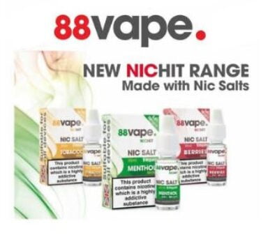 88vape, 88 vape salts, salt liquid, salt nic cheap, salts liquid cheapest UK, 10ml 18mg salts UK, salt deals uk, December 2020 Salt Liquid,