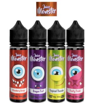 Juice Monster, 70VG/30PG, Shortfill, 50ml, new vaping deals, Vape UK E-Liquid Deals, sweet, fruity, 0mg, strawberry, dragon fruit, tropical thunder, fruity freak, juice monster liquid cheap, cheapest e-liquid UK Deals, End Of year 2020 Sales UK, Uk Vape Deals 2020,