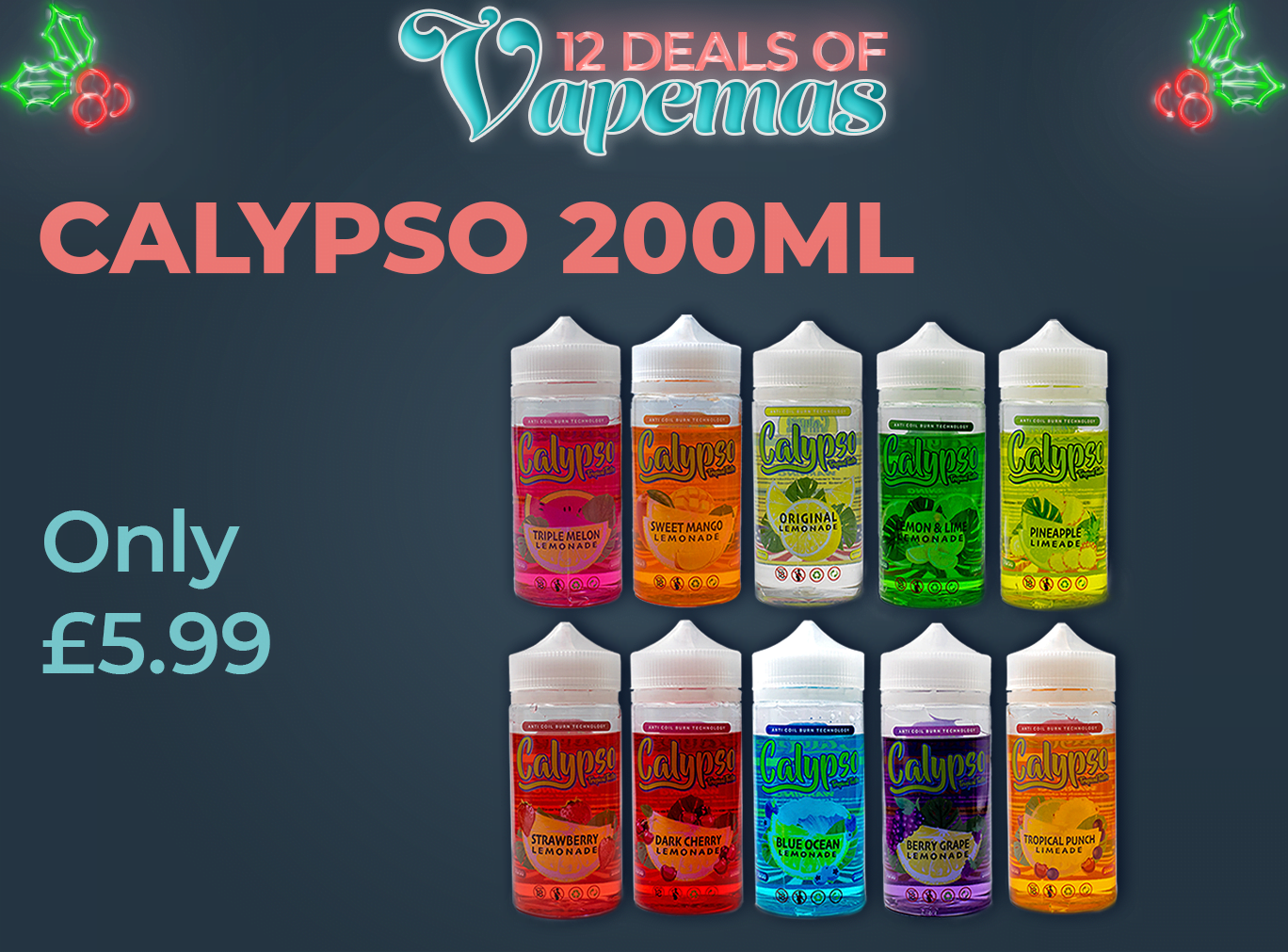 Calypso 200ml Shortfill £5.99 Vape Bargains UK
