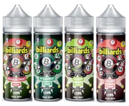 Billiards, 0mg,100ml, Shortfill, new year e-liquid deals, 2021 e-liquid deals, 0mg, fizzy liquid, icy e-liquid, New Year E-liquid Sales 2021, 2021 Vape UK,