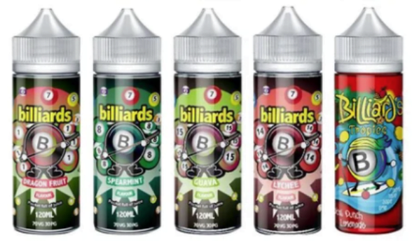 Billiards, 70VG, 30PG, Shortfill, 100ml, Lemon Ice Tea, Peach Ice Tea, Lemonade Icy, Lemonade Soda, Orange Icy, Mango Icy, Cola Soda, Danilion Burdock, Orange Slush, Avocado Aloe vera Strawberry, Danilion Burdock, Liquorice and aniseed, Cheap UK E-Liquid, January Eliquid sale, Discounted E-Juice 2021,