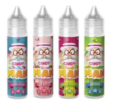 Candy Man, 50ml, Shortfill, dr. frost, e-liquid, 0mg, strawberry milk, sour bratz, geeks, bubblegum, sweet, fruity, candy classics e-liquid, UK e-liquid Deals, E-liquid 2021 Deals UK, UK E-Liquid,