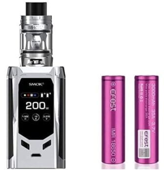 SMOK R-Kiss,200W Kit, TFV-Mini V2 2mL Tank, Efest 3000 mAh Battery, Chrome, smok r kiss bundle UK, Amazon Smok Deals UK, Smok Mod Kit Bundles, SMOK UK, SMOK February Deals,