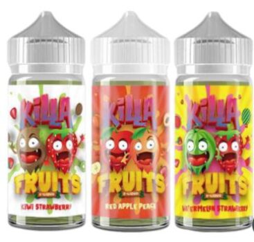 Killa Fruits 100ml Shortfill, Shortfill, UK deals, UK eliquid deals, Killa fruits eliquid, blue raspberry, watermelon, strawberry, iced kiwi, iced, apple, peach, Valentines deals, early valentines deals, Cheap UK Eliquid,