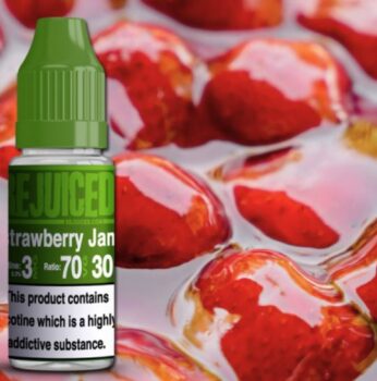 stawberry jam, jam e-liquid, strawberry e-liquid, 0mg, 3mg, 6mg, 9mg, 12mg, 18mg, sweet, fruity, tpd eliquid, 10ml, e-liquid deals UK, UK 10mls, cheapest 10ml e-liquid, max flavour, 70vg, low pg,