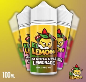 El Lemon, 100ml, E-Liquid, Short Fill, 70vg, blackcurrant lemonade, icey grape and apple lemonade, mango and peach lemonade, pink lemonade, very berry lemonade, sweet, fruity, sherbet, max VG, low pg, el lemonade cheap liquid, lemonade ejuice UK, Vape Liquid Deals, tropical lemonade