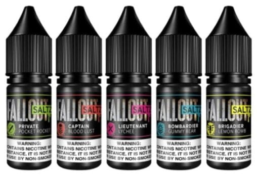 FALL OUT NIC SALTS, strawberries, lime, lychee, citrus, blood orange,black ice, gummy bear, sherbet, nic salt deals 2021, july 2021 nic salt, cheap nic salt deals, nic salts 2021,