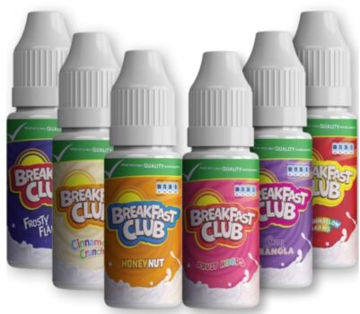 Breakfast Club, 6x 10ml, salts, E-Liquid, nicotine salt multi pack deals, salt nic, 10ml, 20ml, 30ml, 40ml, 50ml, 60ml, 20mg, 50vg, pod liquid, pod salt ejuice, salt ejuice deals,