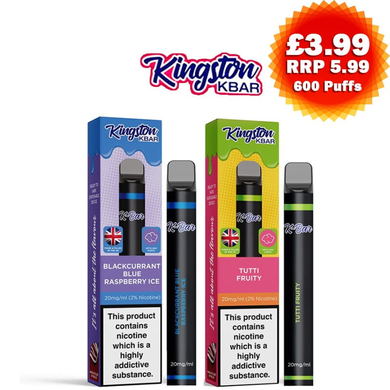 Kingston KBAR Disposable Vape - £3.99 | Vape Bargains UK