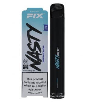 Nasty Fix, Disposable Vape, 20mg, 1.3ml, Nasty Fix Disposable, disposable Menthol Vape, menthol nasty fix deals, cheapest nasty fix disposable, disposable deals UK,