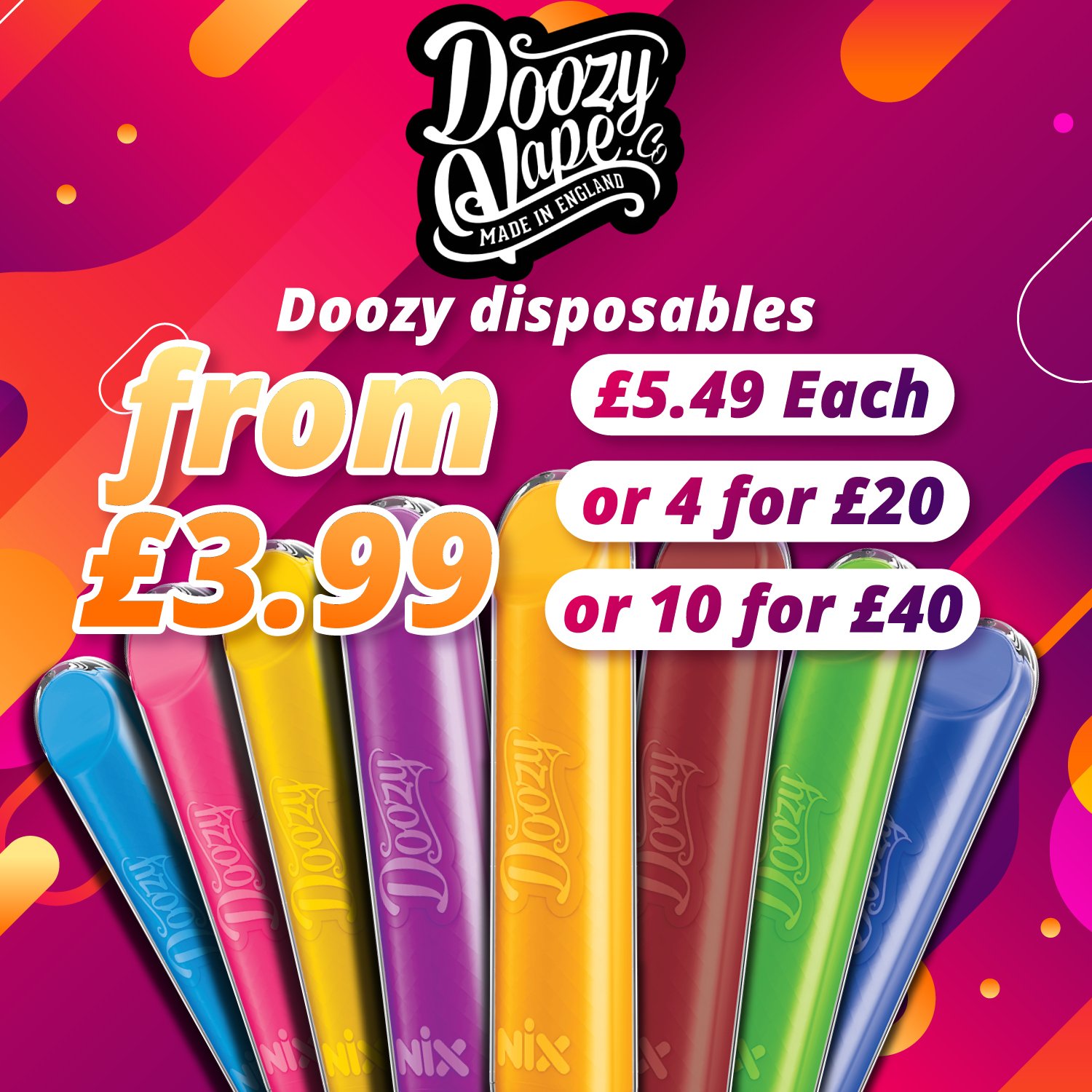 Doozy NIX Disposable £5.49 Vape Bargains UK