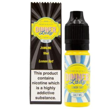 Dinner Lady, Lemon Tart, 10ml Salt E-Liquid, lemon tart 10ml salts, cheapest lemon tart 10mls, 50vg lemon tart, dinner lady deals, lemon tart deals, lemon tart 2022 deals, lemon tart ejuice 2022,