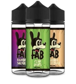 Fab 100ml e-liquid, Future Juice 100ml, 70vg Shortfill, pear drops, rainbow sherbet, rhubarb custard, fruity liquid deals, 100ml e-liquid deals, 100ml UK ejuice deals, winter ecig sales