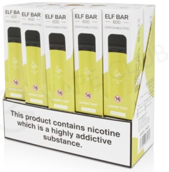 Elf Bar Lemon Tart, x10 Disposable Vape, Multipack disposable vapes, elf bar multi packs, elf bar 10 pack deals, elf bar lemon tart, lemon tart disposables, 10 x disposable vape deals