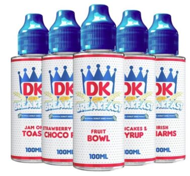 DK Breakfast, 100ml Shortfill, fruit bowl liquid, pancakes liquid, jam on toast liquid, strawberry choco liquid, dk liquid deals, ecig one deals, 70vg, fruity 100ml, sweet 100ml, breakfast 100ml deals