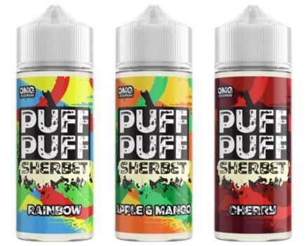 Puff Puff, Sherbet Series, 100ml Shortfill, Puff Puff Sherbet, 100ml Shortfill deals, sherbet 100ml deals, 70vg, sweet, sour liquid, fruity liquid, fizzy liquid