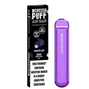 moreish puff air bar disposable vape grape ice