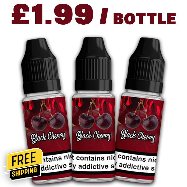 QuitterZ Black Cherry 10ml E Liquid - £1.99 - Vape Bargains UK