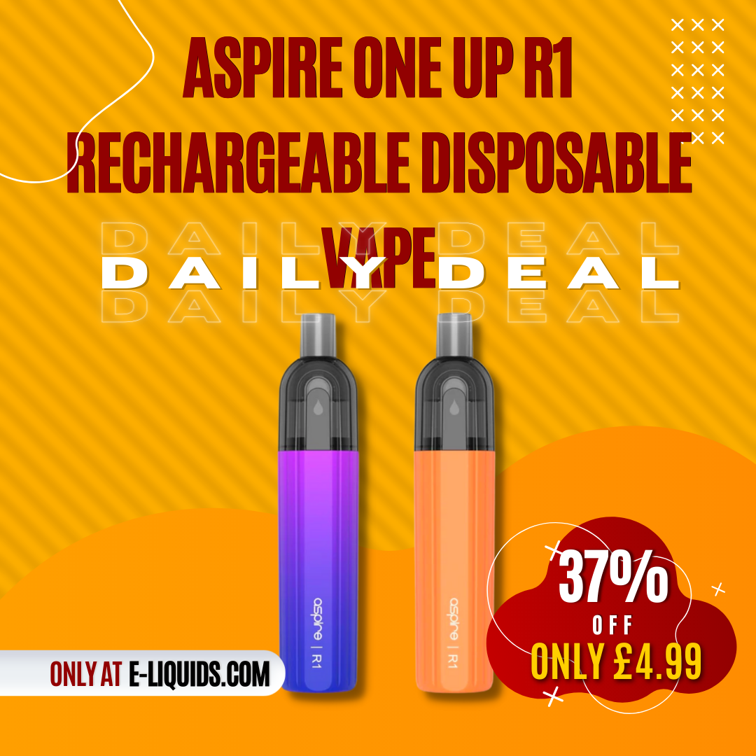 Aspire One Up R1 Rechargeable Disposable Vape £4.99 Vape Bargains UK