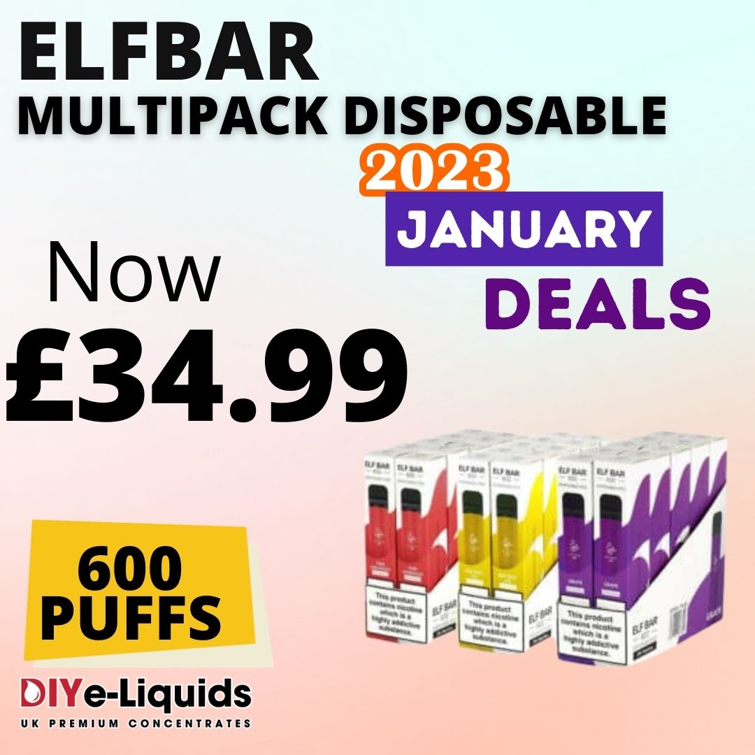 Elf Bars Disposable Vape Pack Of 10 Multipack – £34.99 - Vape Bargains UK