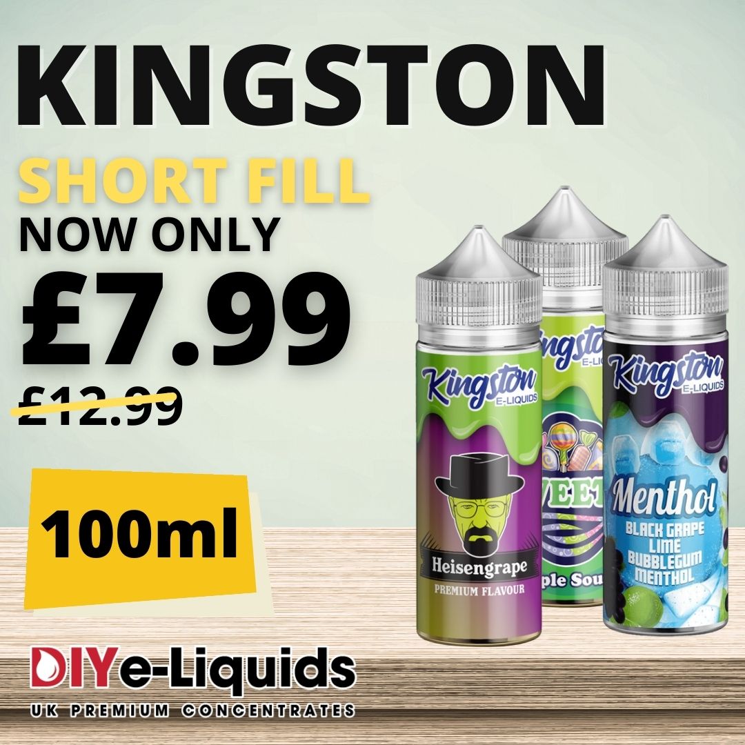 Kingston 100ml E Liquid Short Fills – £7.99 - Vape Bargains UK