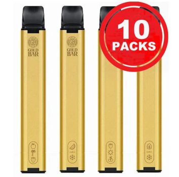 Gold Bar Disposable, Vape Kit 10 Pack, gold bar deals, gold bar vapes, gold bar august 2023 deals, gold bar coupon codes, gold bar 20mg, gold bar fruity deals,