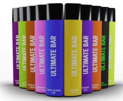 Ultimate Bar Disposable Vape Kit, ultimate bar deals, 600 puffs, 20mg, 100 pack deals, 200 pack deals, disposable vape August bank holiday deals