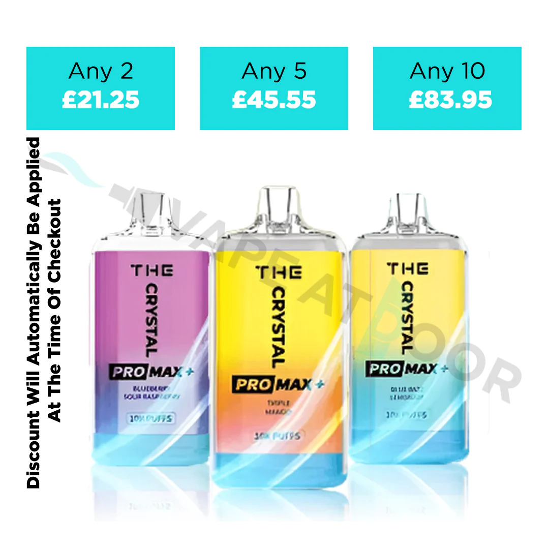 Crystal Pro Max 10000 Puffs Disposable Vape 5 Pack - £45.55 - Vape ...