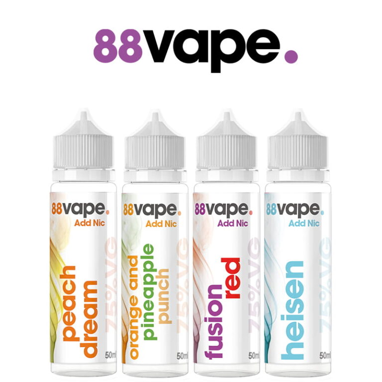 88 Vape 50ml E-Liquid Shortfills – £3.99