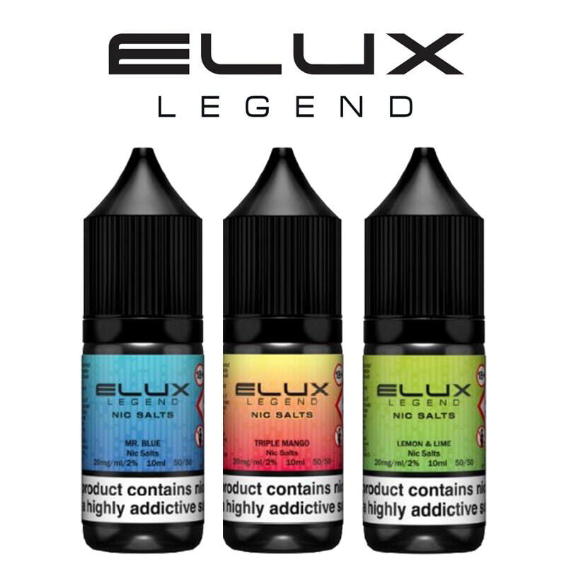 Any 4 Elux 10ml Salt Nic E Lqiuids £10.00